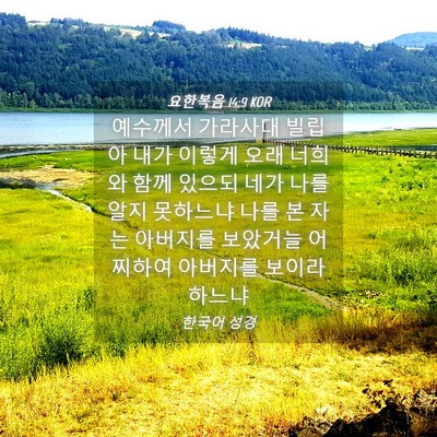 Picture 04 - 요한복음 14:9 KOR - 예수께서 가라사대 빌립아 내가 - Bible Verse Picture