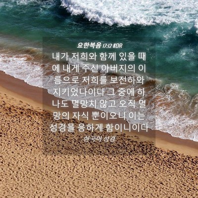 Picture 04 - 요한복음 17:12 KOR - 내가 저희와 함께 있을 때에 내게 - Bible Verse Picture