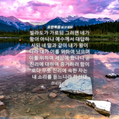 Picture 04 - 요한복음 18:37 KOR - 빌라도가 가로되 그러면 네가 왕이 - Bible Verse Picture