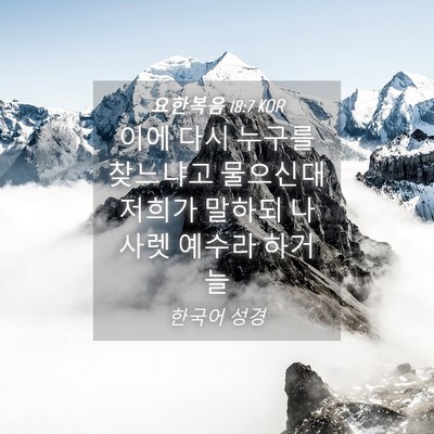 Picture 04 - 요한복음 18:7 KOR - 이에 다시 누구를 찾느냐고 물으신대 - Bible Verse Picture