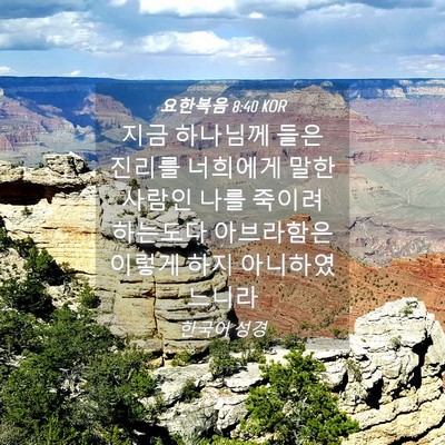 Picture 04 - 요한복음 8:40 KOR - 지금 하나님께 들은 진리를 너희에게 - Bible Verse Picture