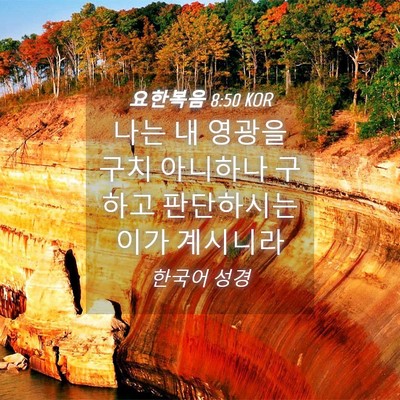 Picture 04 - 요한복음 8:50 KOR - 나는 내 영광을 구치 아니하나 - Bible Verse Picture