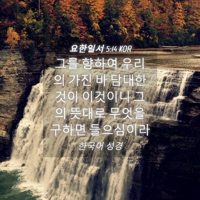 Picture 04 - 요한일서 5:14 KOR - 그를 향하여 우리의 가진 바 담대한 - Bible Verse Picture