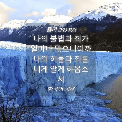 Picture 04 - 욥기 13:23 KOR - 나의 불법과 죄가 얼마나 많으니이까 - Bible Verse Picture