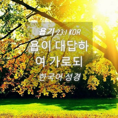 Picture 04 - 욥기 23:1 KOR - 욥이 대답하여 - Bible Verse Picture
