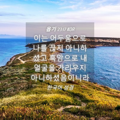 Picture 04 - 욥기 23:17 KOR - 이는 어두움으로 나를 끊지 - Bible Verse Picture
