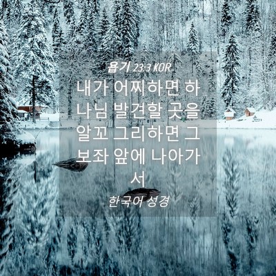 Picture 04 - 욥기 23:3 KOR - 내가 어찌하면 하나님 발견할 곳을 - Bible Verse Picture