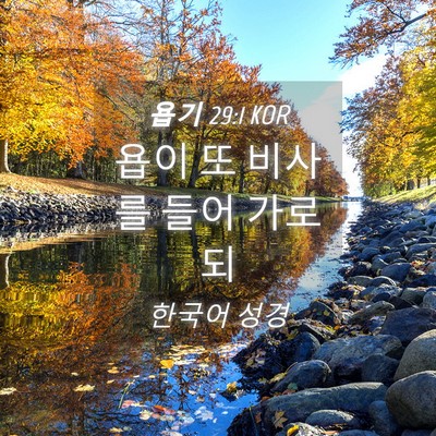 Picture 04 - 욥기 29:1 KOR - 욥이 또 비사를 들어 - Bible Verse Picture
