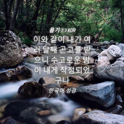 Picture 04 - 욥기 7:3 KOR - 이와 같이 내가 여러 달째 곤고를 - Bible Verse Picture