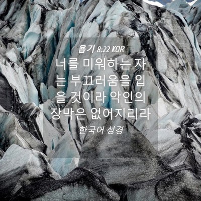 Picture 04 - 욥기 8:22 KOR - 너를 미워하는 자는 부끄러움을 입을 - Bible Verse Picture
