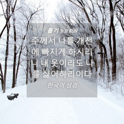 Picture 04 - 욥기 9:31 KOR - 주께서 나를 개천에 빠지게 하시리니 - Bible Verse Picture