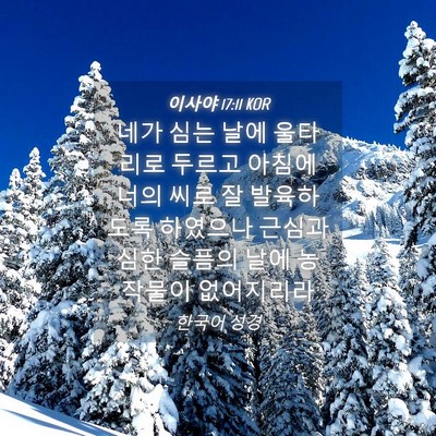 Picture 04 - 이사야 17:11 KOR - 네가 심는 날에 울타리로 두르고 - Bible Verse Picture