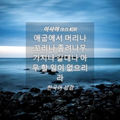 Picture 04 - 이사야 19:15 KOR - 애굽에서 머리나 꼬리나 종려나무 - Bible Verse Picture
