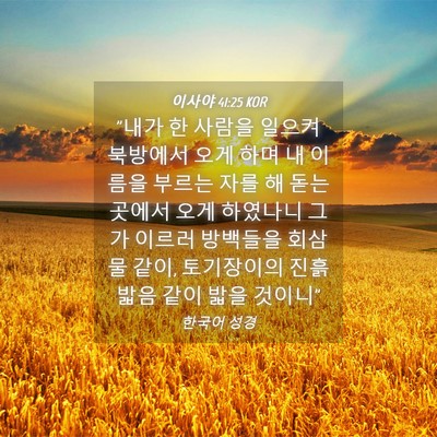 Picture 04 - 이사야 41:25 KOR - 