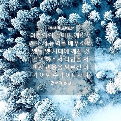 Picture 04 - 이사야 51:9 KOR - 여호와의 팔이여 깨소서 깨소서 - Bible Verse Picture