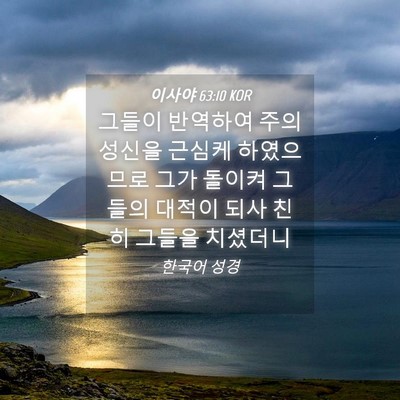 Picture 04 - 이사야 63:10 KOR - 그들이 반역하여 주의 성신을 근심케 - Bible Verse Picture