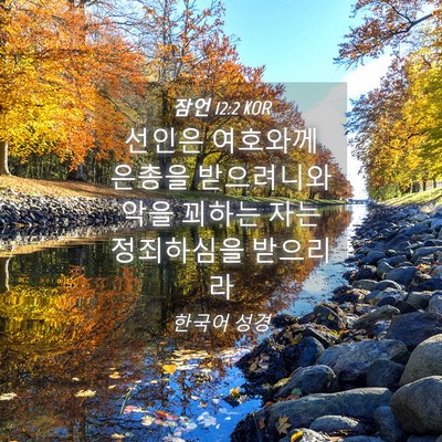 Picture 04 - 잠언 12:2 KOR - 선인은 여호와께 은총을 받으려니와 - Bible Verse Picture