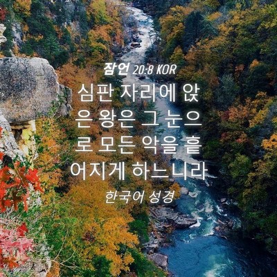 Picture 04 - 잠언 20:8 KOR - 심판 자리에 앉은 왕은 그 눈으로 - Bible Verse Picture