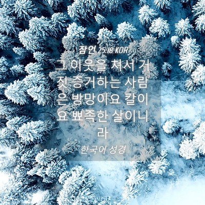 Picture 04 - 잠언 25:18 KOR - 그 이웃을 쳐서 거짓 증거하는 - Bible Verse Picture