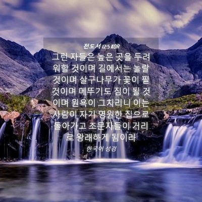 Picture 04 - 전도서 12:5 KOR - 그런 자들은 높은 곳을 두려워할 - Bible Verse Picture