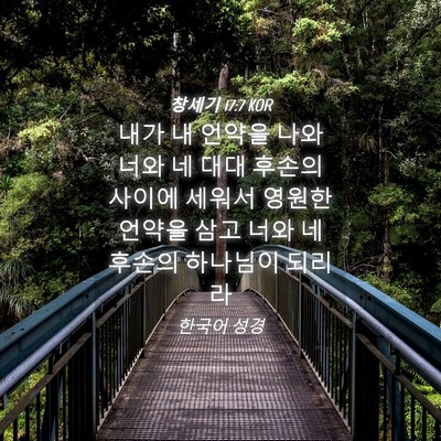 Picture 04 - 창세기 17:7 KOR - 내가 내 언약을 나와 너와 네 대대 - Bible Verse Picture