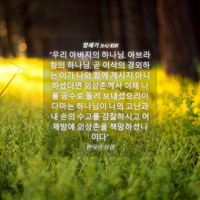 Picture 04 - 창세기 31:42 KOR - 