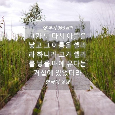 Picture 04 - 창세기 38:5 KOR - 그가 또 다시 아들을 낳고 그 이름을 - Bible Verse Picture