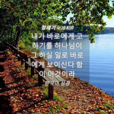 Picture 04 - 창세기 41:28 KOR - 내가 바로에게 고하기를 하나님이 그 - Bible Verse Picture