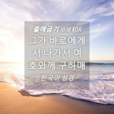 Picture 04 - 출애굽기 10:18 KOR - 그가 바로에게서 나가서 여호와께 - Bible Verse Picture