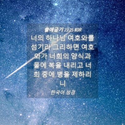 Picture 04 - 출애굽기 23:25 KOR - 너의 하나님 여호와를 섬기라 - Bible Verse Picture
