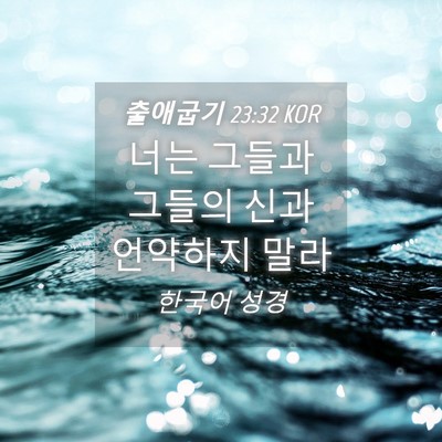 Picture 04 - 출애굽기 23:32 KOR - 너는 그들과 그들의 신과 언약하지 - Bible Verse Picture