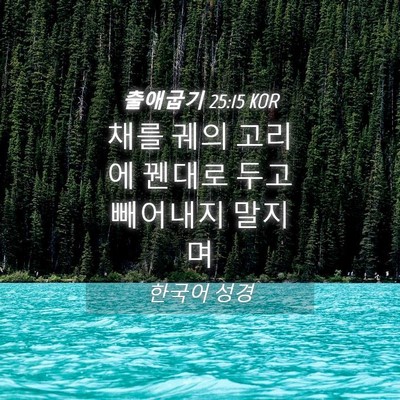 Picture 04 - 출애굽기 25:15 KOR - 채를 궤의 고리에 꿴대로 두고 - Bible Verse Picture