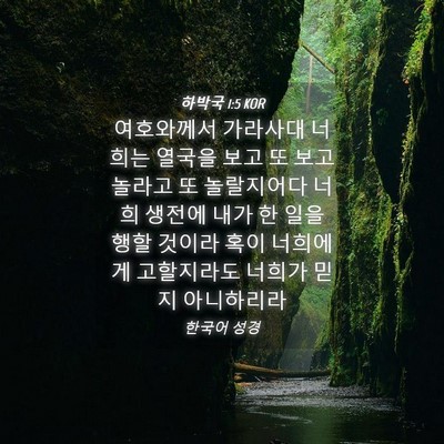 Picture 04 - 하박국 1:5 KOR - 여호와께서 가라사대 너희는 열국을 - Bible Verse Picture