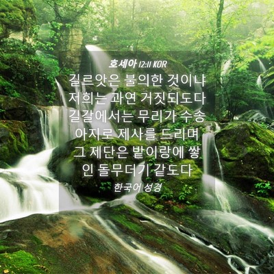 Picture 04 - 호세아 12:11 KOR - 길르앗은 불의한 것이냐 저희는 과연 - Bible Verse Picture