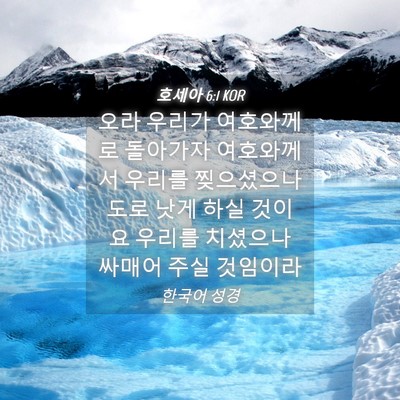 Picture 04 - 호세아 6:1 KOR - 오라 우리가 여호와께로 돌아가자 - Bible Verse Picture