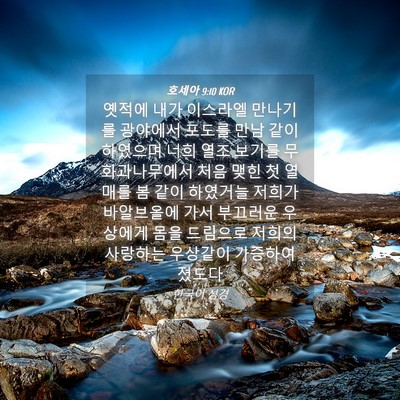 Picture 04 - 호세아 9:10 KOR - 옛적에 내가 이스라엘 만나기를 - Bible Verse Picture