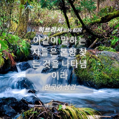 Picture 04 - 히브리서 11:14 KOR - 이같이 말하는 자들은 본향 찾는 - Bible Verse Picture
