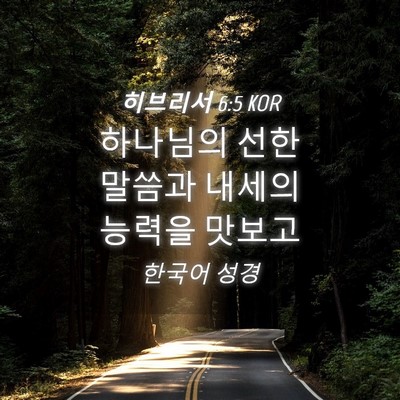 Picture 04 - 히브리서 6:5 KOR - 하나님의 선한 말씀과 내세의 능력을 - Bible Verse Picture