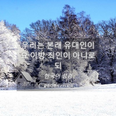 Picture 05 - 갈라디아서 2:15 KOR - 우리는 본래 유대인이요 이방 죄인이 - Bible Verse Picture