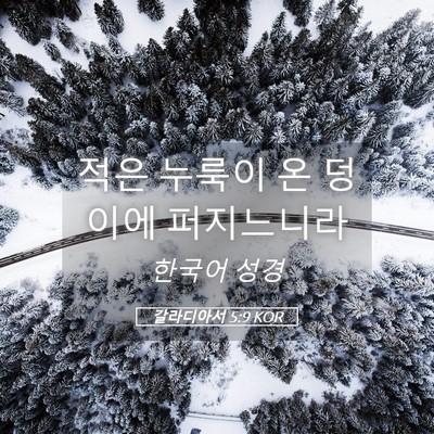 Picture 05 - 갈라디아서 5:9 KOR - 적은 누룩이 온 덩이에 - Bible Verse Picture
