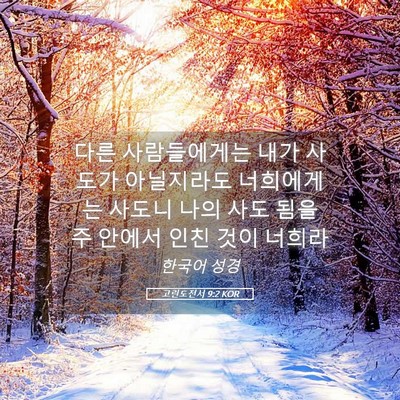 Picture 05 - 고린도전서 9:2 KOR - 다른 사람들에게는 내가 사도가 - Bible Verse Picture