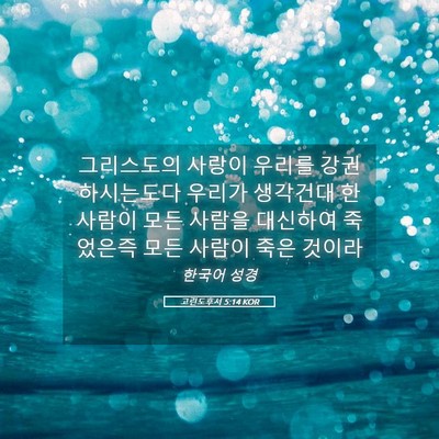 Picture 05 - 고린도후서 5:14 KOR - 그리스도의 사랑이 우리를 - Bible Verse Picture