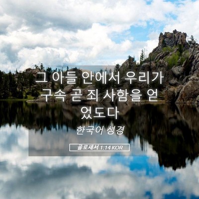 Picture 05 - 골로새서 1:14 KOR - 그 아들 안에서 우리가 구속 곧 죄 - Bible Verse Picture