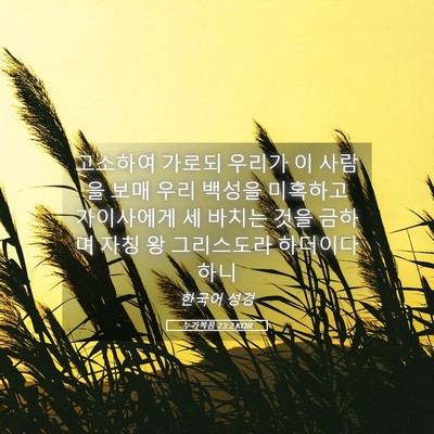 Picture 05 - 누가복음 23:2 KOR - 고소하여 가로되 우리가 이 사람을 - Bible Verse Picture