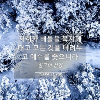 Picture 05 - 누가복음 5:11 KOR - 저희가 배들을 육지에 대고 모든 - Bible Verse Picture