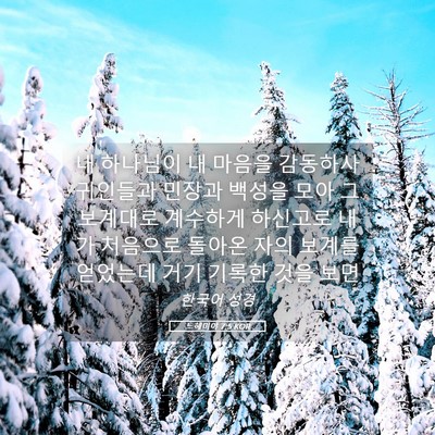 Picture 05 - 느헤미야 7:5 KOR - 내 하나님이 내 마음을 감동하사 - Bible Verse Picture