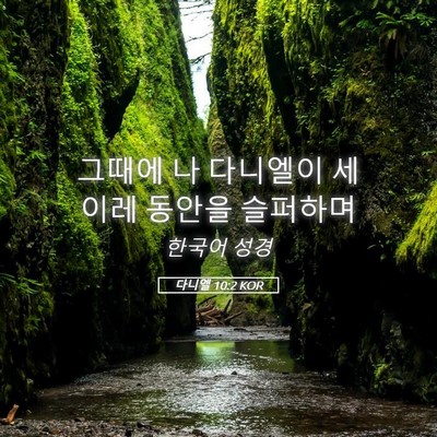 Picture 05 - 다니엘 10:2 KOR - 그때에 나 다니엘이 세 이레 동안을 - Bible Verse Picture