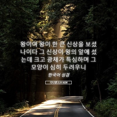 Picture 05 - 다니엘 2:31 KOR - 왕이여 왕이 한 큰 신상을 - Bible Verse Picture