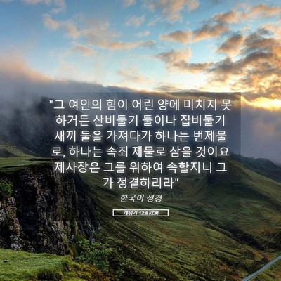 Picture 05 - 레위기 12:8 KOR - 