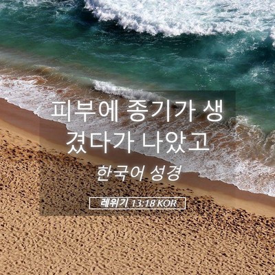 Picture 05 - 레위기 13:18 KOR - 피부에 종기가 생겼다가 - Bible Verse Picture